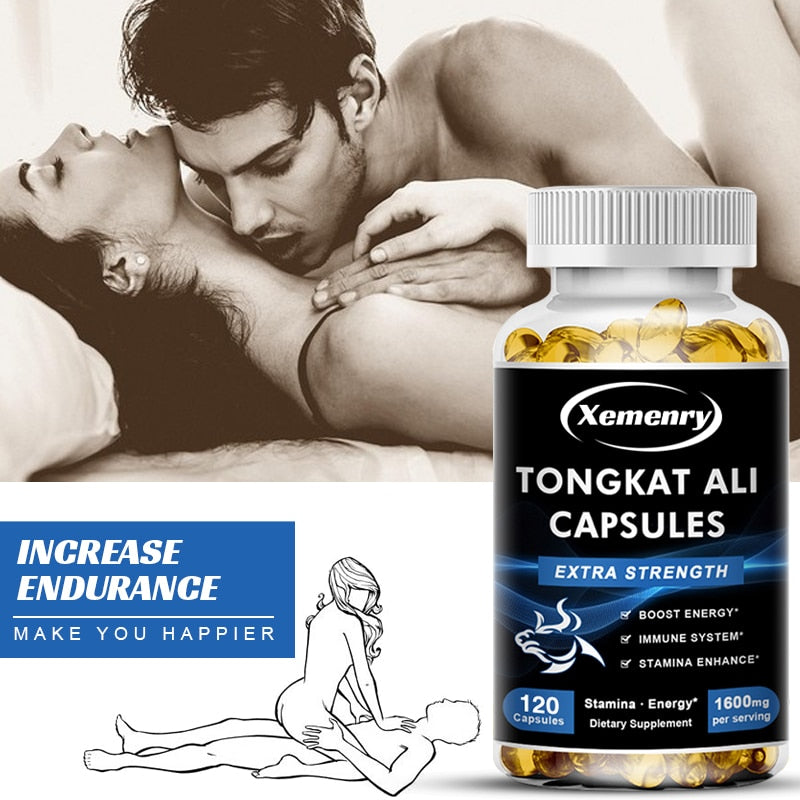 Tongkat Ali Capsules, Enhance Male Sexual Function, Tonify Kidney, Anti-Fatigue, Relieve Gout, Dietary Supplement