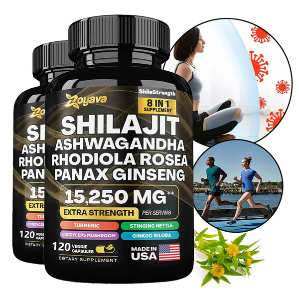 Shilajit Pure Himalaya 8-in-1 Capsule, Supports Energy, Stress, Overall Wellness, Supplement for Men and Women in Pakistan Shilajit Pure Himalaya 8-in-1 Capsule, Supports Energy, Stress, Overall Wellness, Supplement for Men and Women in Pakistan