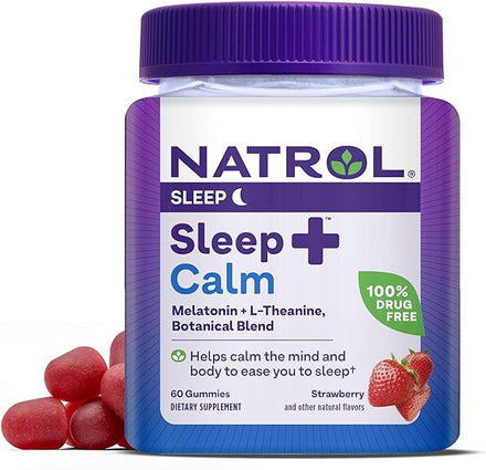 Sleep+ Calm Melatonin Gummies for Adults, Sleep Gummies, Strawberry Flavor, 60 Gummies, 30 Day Supply in Pakistan