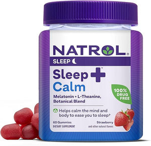 Sleep+ Calm Melatonin Gummies for Adults, Sleep Gummies, Strawberry Flavor, 60 Gummies, 30 Day Supply in Pakistan