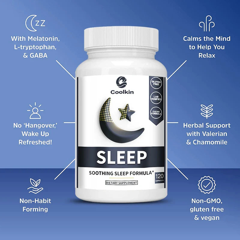 Sleep Supplement - with Valerian Root, Melatonin - Promote Rapid Falling Asleep and Improve Sleep Quality