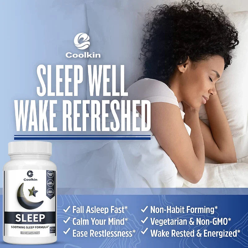Sleep Supplement - with Valerian Root, Melatonin - Promote Rapid Falling Asleep and Improve Sleep Quality