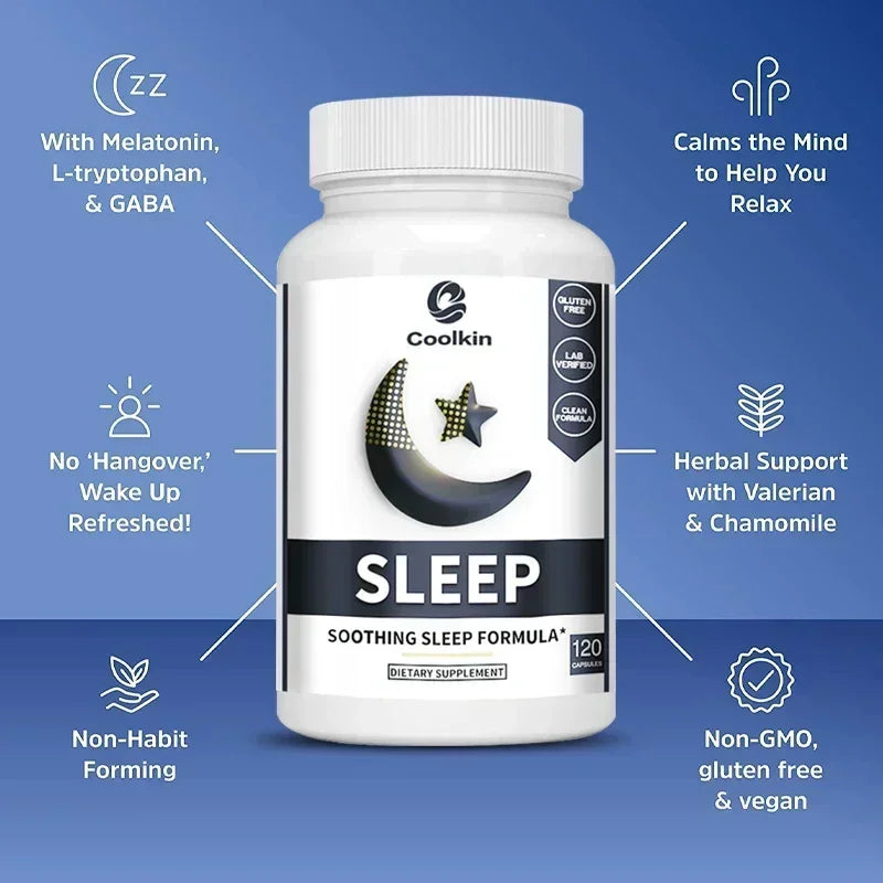 Sleep Supplement - with Valerian Root, Melatonin - Promote Rapid Falling Asleep and Improve Sleep Quality