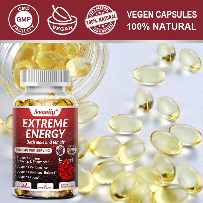 Soomiig Maca Root Extract for Women, Energy Booster Contains Ginseng Supports Focus, Stamina, Performance Supplement