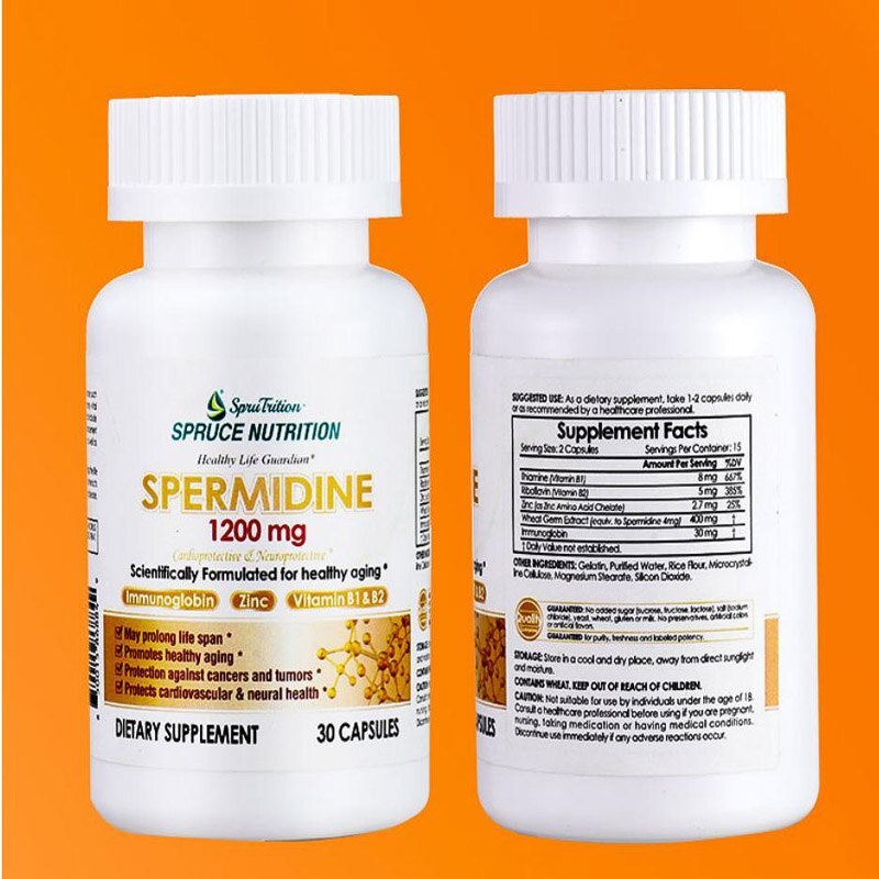 Spruce Small Molecule Spermidine Capsules 30 Capsules Free Shipping