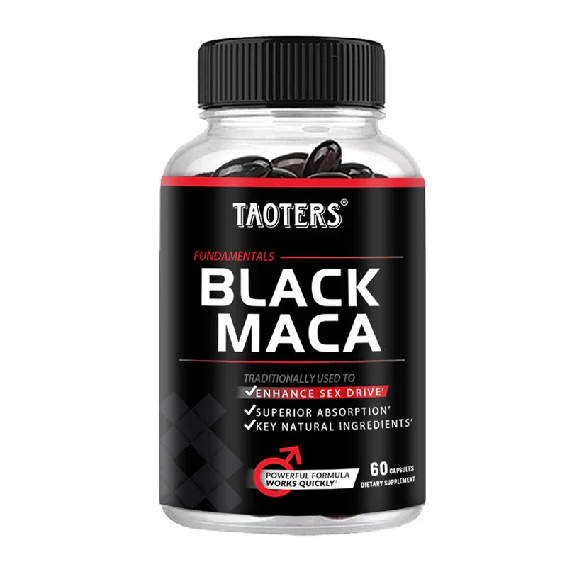 Taoters Black Maca Root Extract - for exercise endurance, energy supplement - building muscle, non-GMO