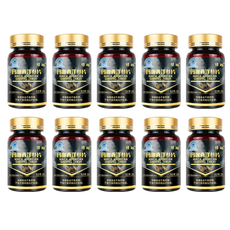 Testosterone Booster for Men Increase Length Stamina Maca & Ginseng Energy Strength Enhance Erection Growth Thickening Vegan