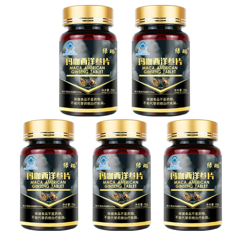 Testosterone Booster for Men Increase Length Stamina Maca & Ginseng Energy Strength Enhance Erection Growth Thickening Vegan