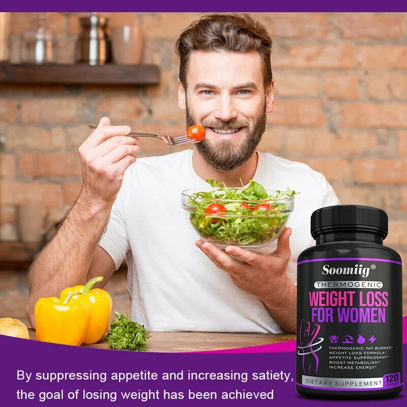 Thermogenic Fat Burner - Natural Appetite Suppressant, Weight Management, Immunity, Metabolism, Helps Mental Clarity and Focus