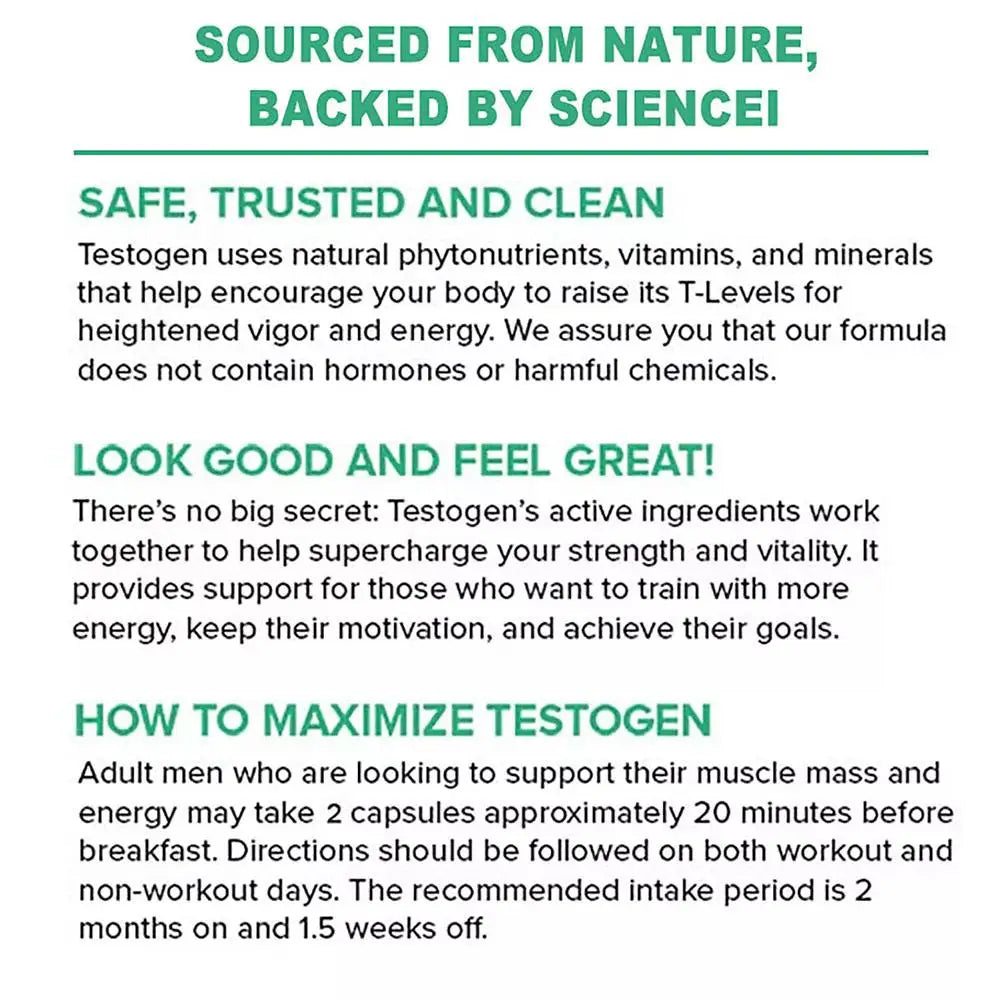 Triple Action Testosterone Booster for Men - Enhance Muscle Growth, Metabolism & Mental State