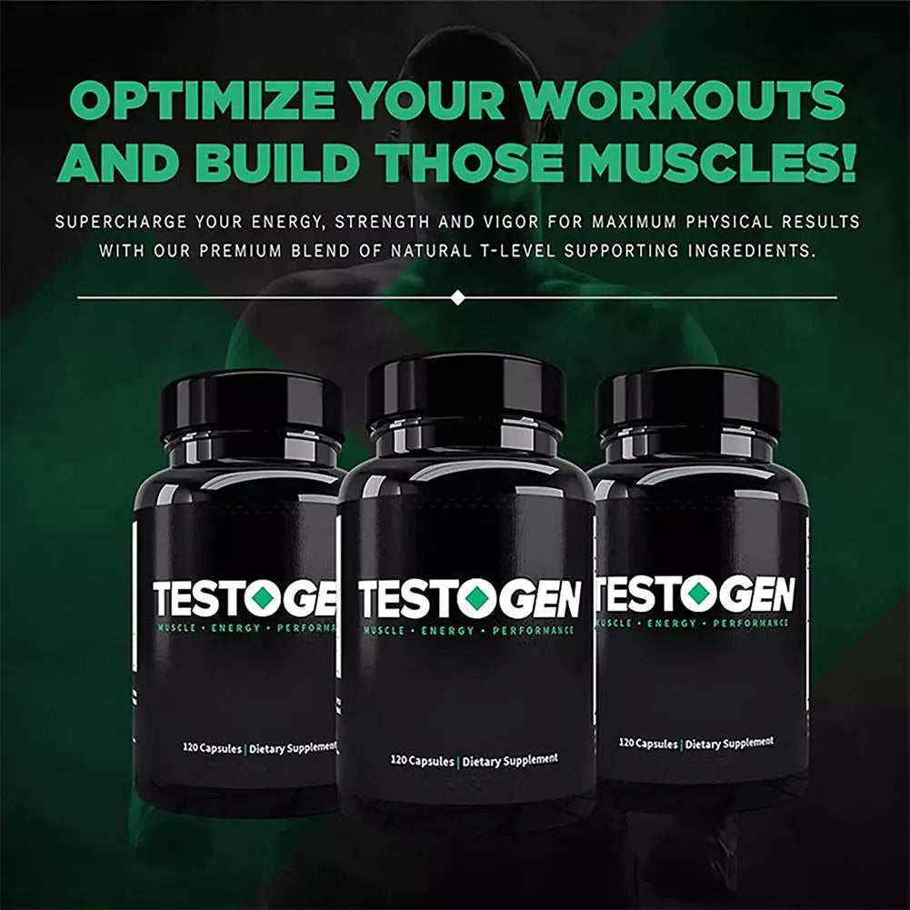 Triple Action Testosterone Booster for Men - Enhance Muscle Growth, Metabolism & Mental State