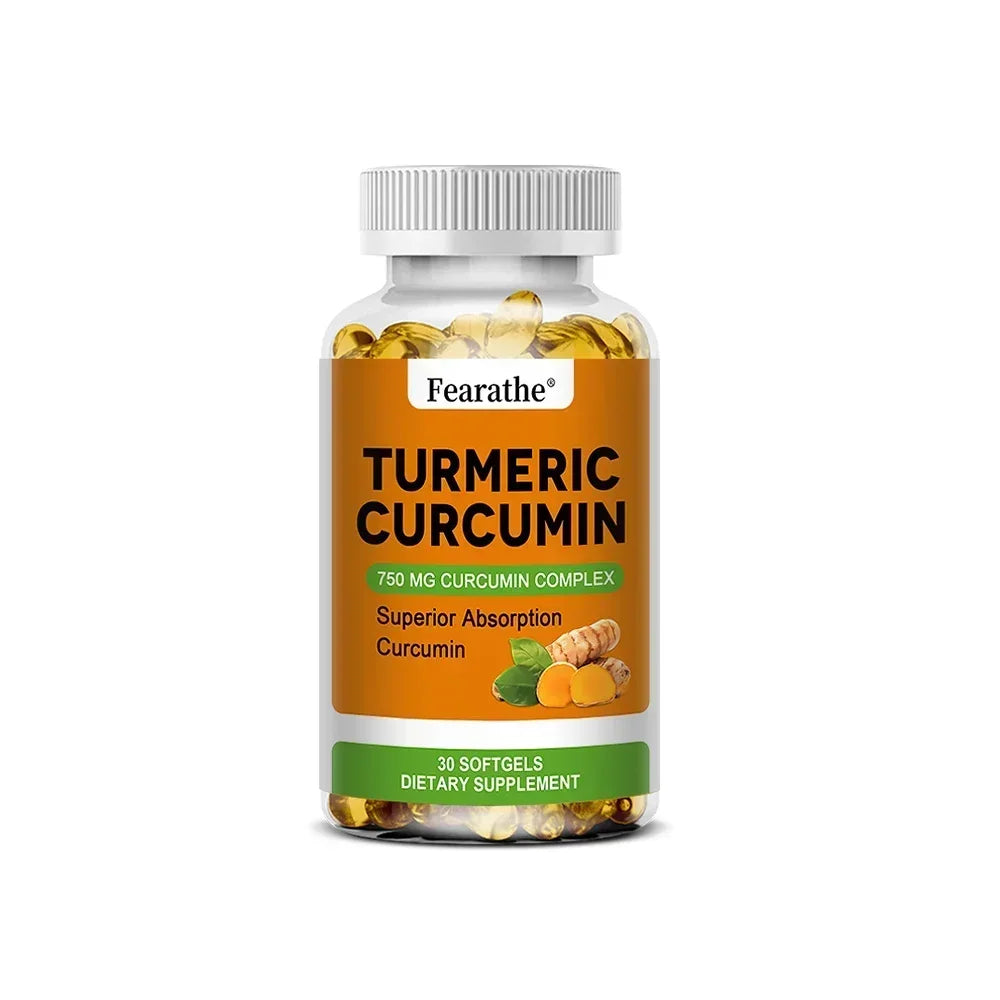 Turmeric Curcumin Capsules, Black Pepper Natural Joint Support - Relieve Joint Pain, Support Brain Health & Heart Health Support