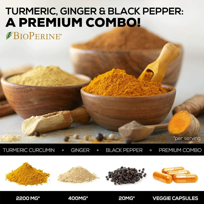 Turmeric Curcumin - Natural Joint and Heart Support - Healthy and Nutritious Turmeric Extract Supplement -60 Capsules