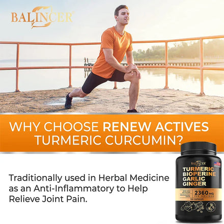 Turmeric Curcumin with Black Pepper for Optimal Absorption, Best Vegan Joint Support Supplement
