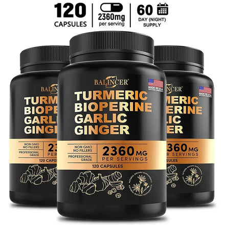 Turmeric Curcumin with Black Pepper for Optimal Absorption, Best Vegan Joint Support Supplement