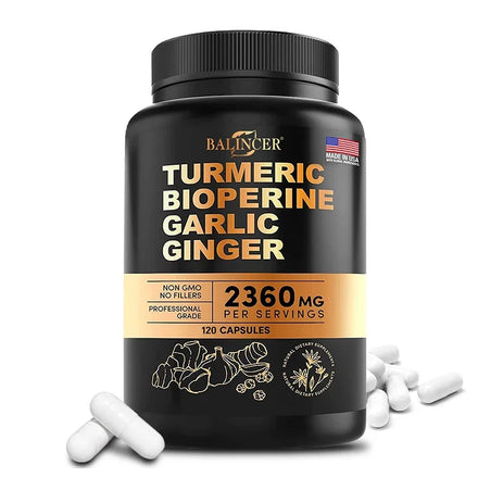 Turmeric Curcumin with Black Pepper for Optimal Absorption, Best Vegan Joint Support Supplement