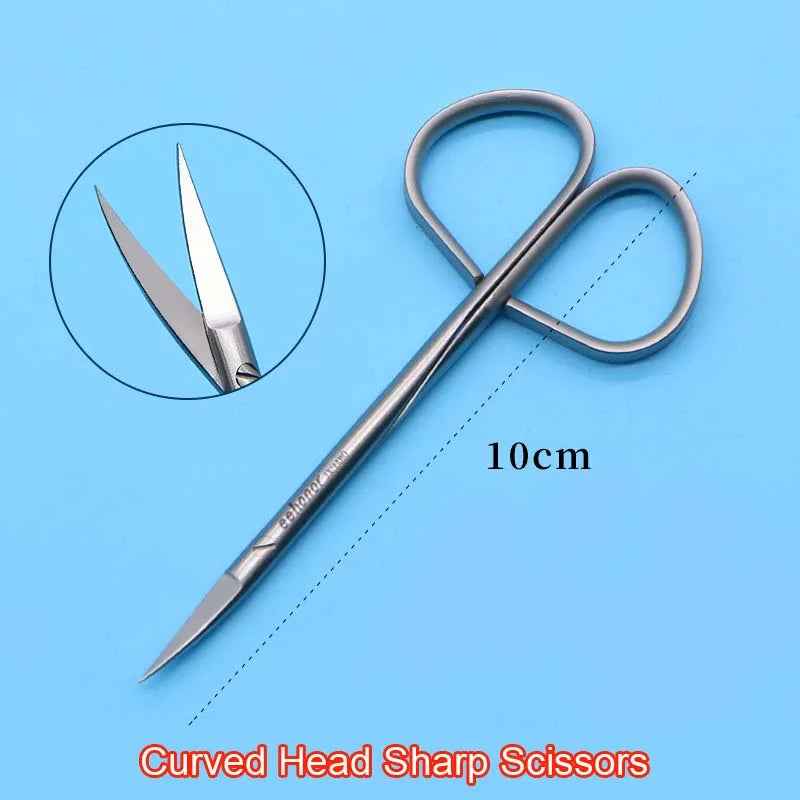 Twisted Handle Tissue Separating Scissors Peeling Scissors Eyelid Ophthalmic Surgical Scissors Fine Scissors Beauty Tools