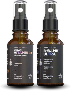 Vegan Vitamin D3 + MK7 / FuII Spectrum B12: Sublingual Spray in Pakistan