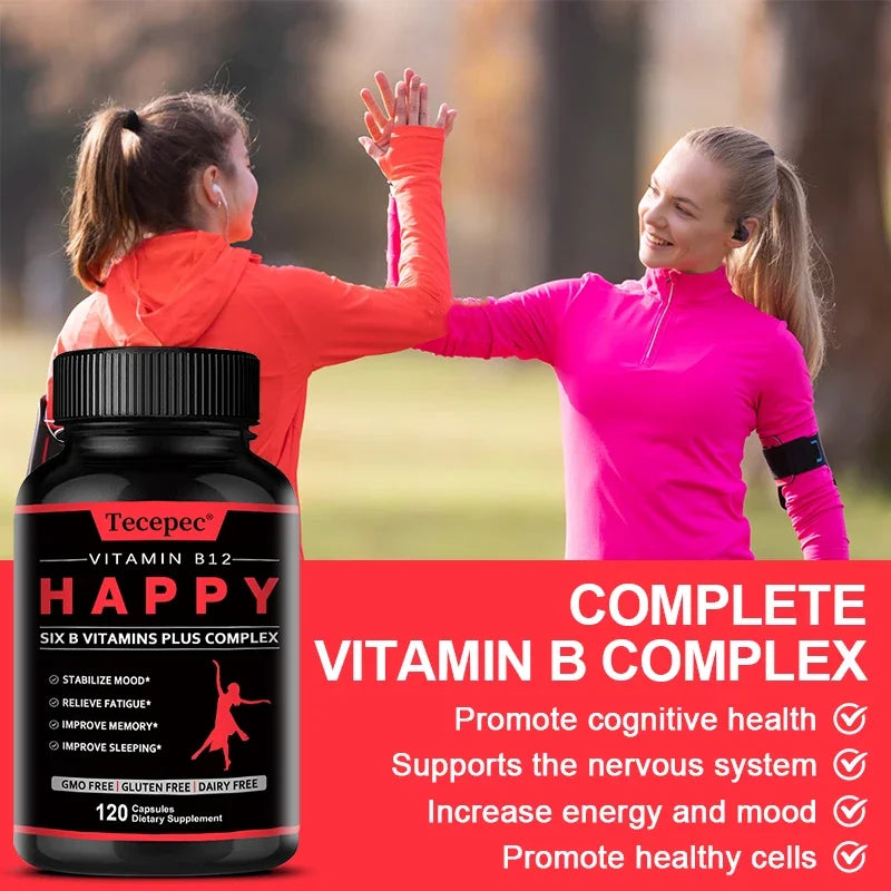 Vitamin B12 - B-complex Vitamin Supplement To Support Energy Metabolism, Nervous System Support, Brain, Heart Health