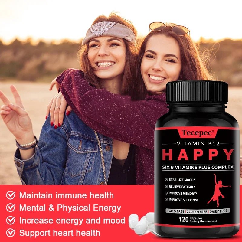 Vitamin B12 - B-complex Vitamin Supplement To Support Energy Metabolism, Nervous System Support, Brain, Heart Health