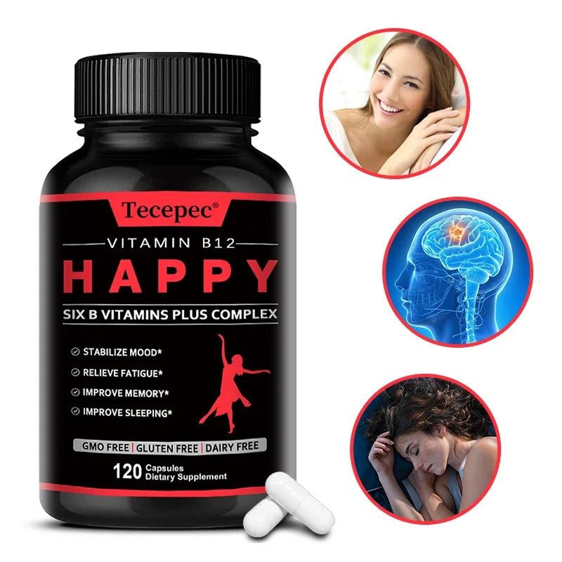 Vitamin B12 - B-complex Vitamin Supplement To Support Energy Metabolism, Nervous System Support, Brain, Heart Health