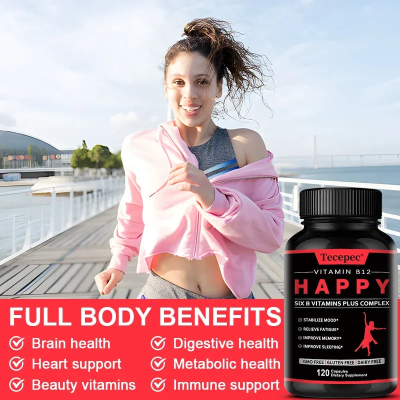 Vitamin B12 - B-complex Vitamin Supplement To Support Energy Metabolism, Nervous System Support, Brain, Heart Health