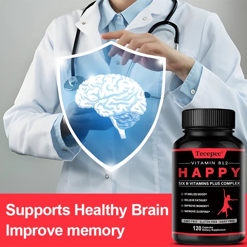 Vitamin B12 - B-complex Vitamin Supplement To Support Energy Metabolism, Nervous System Support, Brain, Heart Health