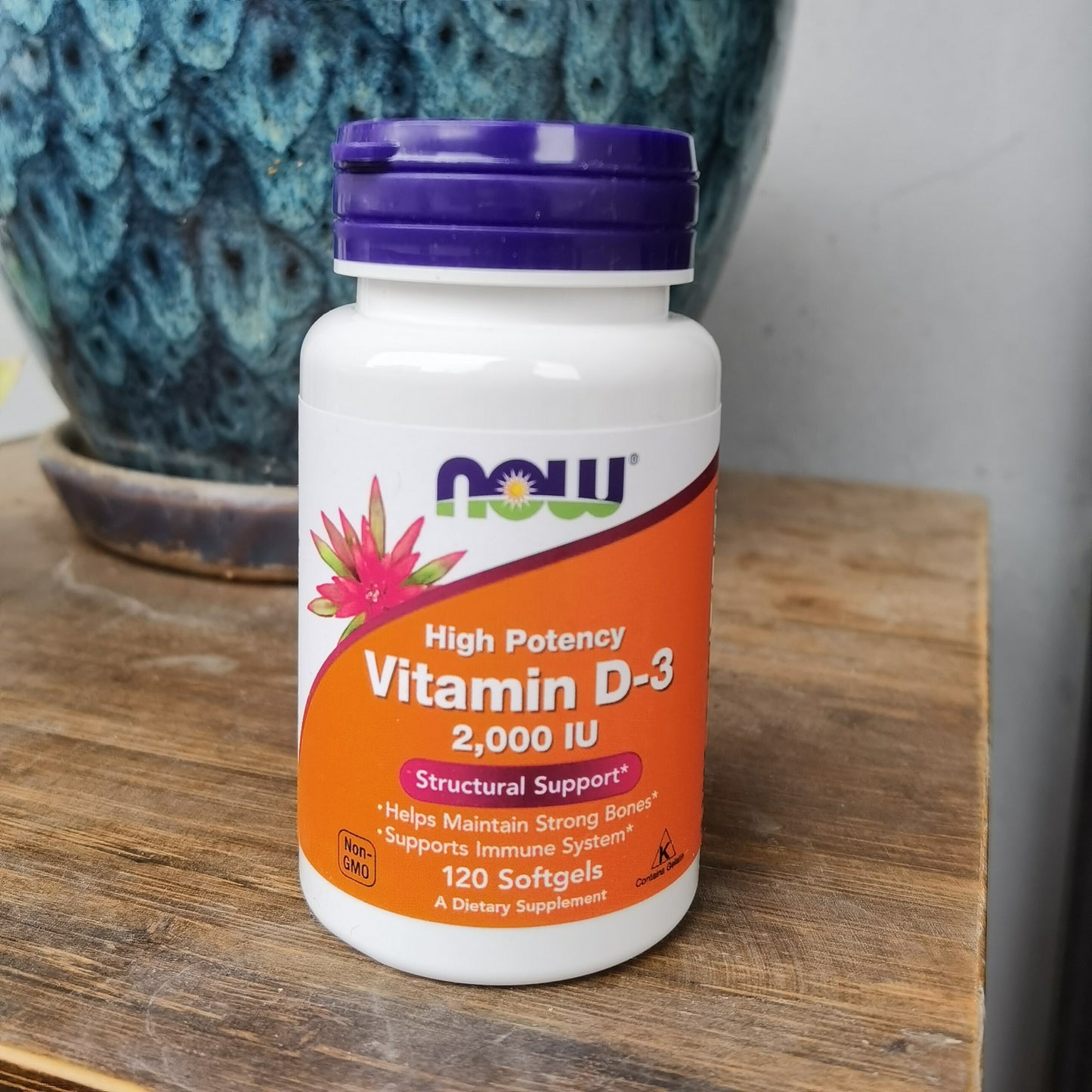 Vitamin D3 2000 IU Helps Maintain Strong Bones Supports Dental Health 120 Softgels Free Shipping