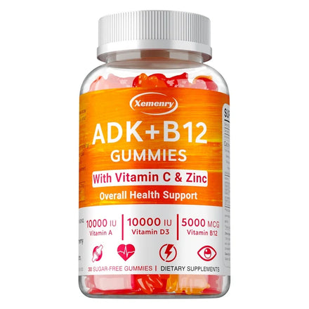 Vitamin D3 K2 + Vitamin B12 Gummies - Eyes, Bone, Energy, Nerve, Immune Support, Boost Metabolism