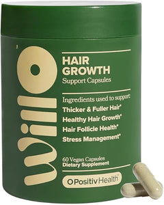 WILLO Hair Growth Support for Women - Supports Thicker Fuller Hair - Hair Vitamins for Hair Loss & Thinning Hair - Clinically-Studied Lustriva®, Saw Palmetto, Holy Basil - 30 Servings in Pakistan
