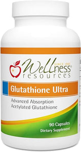 Wellness Resources Glutathione Ultra with Emothion S-Acetyl Glutathione (100mg, 90 Capsules) Highest Absorption Antioxidant for Cells, Liver, Immune Health in Pakistan