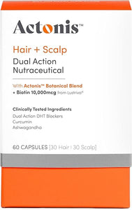 Women & Men Hair Growth Supplement, Hair + Scalp Dual Action Nutraceutical, Lustriva™ + Biotin, Men & Women Thinning Hair Supplement, Saw Palmetto, 1 Month Supply in Pakistan