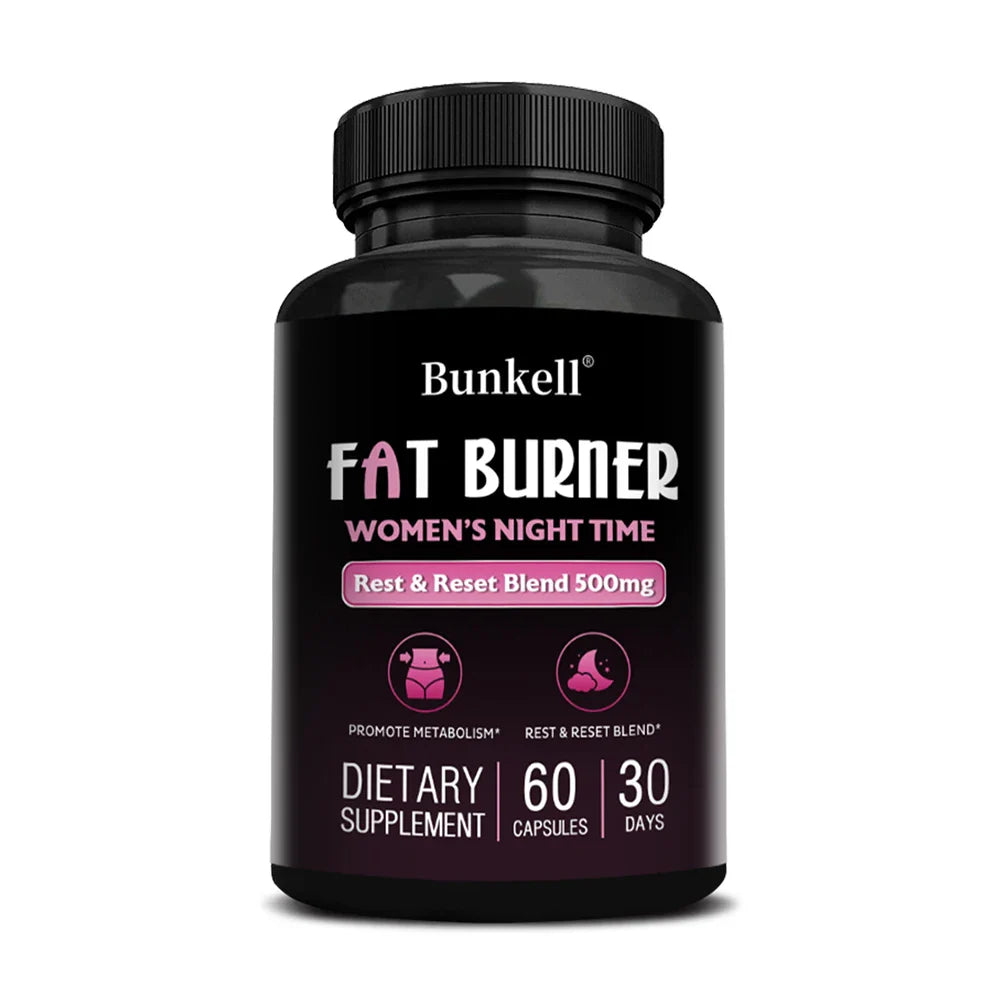 Women's Night Fat Burner, Helps Reduce Belly Fat, Manage Weight, Support Sleep, Dietary Supplement