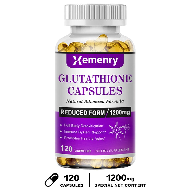 Xemenry Glutathione Capsules Collagen Antioxidant Anti-Aging Boosting Immunity Dull Skin Whitening Supplement Health