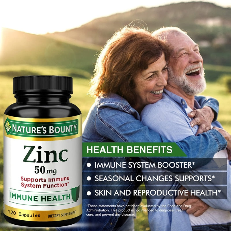 Zinc 50mg, Immune Support & Antioxidant Supplement, Supplement To Enhance Sperm Motility & Increase Count & Ejaculation