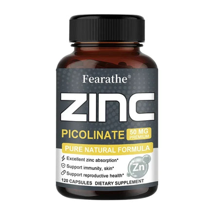 Zinc Capsules 50 Mg - Natural Antioxidant, Immune, Hair, Nails & Skin Support Supplement, Unisex