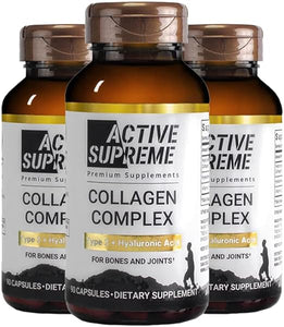 3 Pack Collagen Pills Type 2 for Joint and Cartilage Support - Grass Fed Beef Collagen Hydrolyzed Type 2 Capsules with Vitamin C and Hyaluronic Acid in Pakistan
