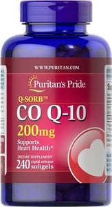 Puri-tans Pride CoQ10 200mg - 240 Softgels，Coenzyme - Q10 Supplements, Helps Support Heart Health, Promotes Energy Production Within Your Heart, Supports Good Oral Health(Pack of 1) in Pakistan