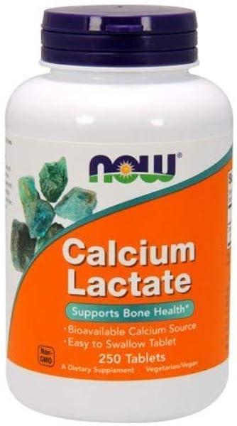 Calcium Lactate, 10 GR, 250 Tabs by Now Foods in Pakistan