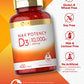 Carlyle Vitamin D 10000 IU 400 Softgels | Value Size | Max Potency | Non-GMO, Gluten Free Supplement