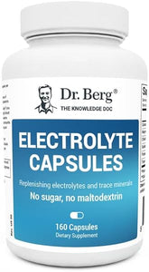 Dr. Berg Electrolyte Capsules - Electrolyte Supplements for Supporting Energy, Endurance, and Hydration - Salt Pills and Electrolyte Tablets - Sugar Free, No Maltodextrin, Keto Friendly - 160 Caps in Pakistan