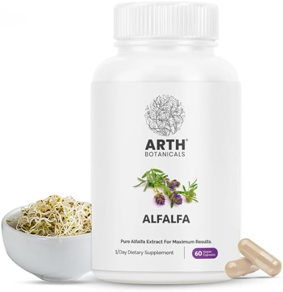 Alfalfa Extract Capsules | Herbal Supplement for Healthy Heart Function and Metabolic Health Support | 60 Vegan Capsules | Plant-Based in Pakistan
