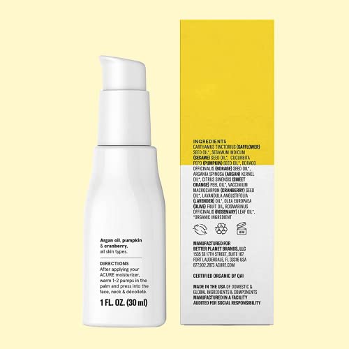 Acure Brightening Glowing Serum - Hydrates, Soothes & Adds Antioxidant Protection