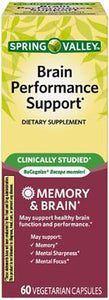 Spring Valley Brain Performance Support Capsules Dietary Supplement, 60 Count in Pakistan