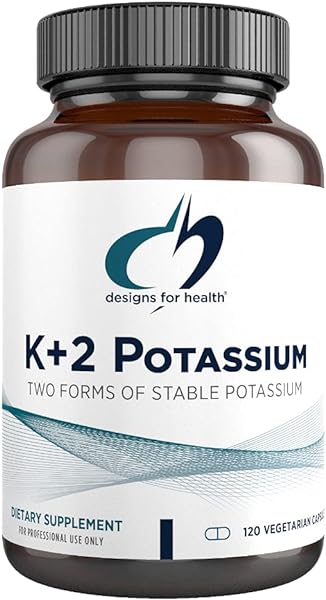 Designs for Health K+2 Potassium - 300mg Two Forms of Potassium - Potassium Bicarbonate + Glycinate Pills - Supplement Support to Help Maintain Healthy Blood Pressure Levels (120 Capsules) in Pakistan