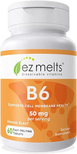 EZ Melts Dissolvable Vitamin B6 50 mg, Sugar-Free, 1-Month Supply in Pakistan