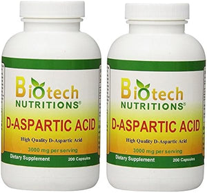 D-aspartic Acid Dietary Supplement, 3000 Mg (400 Capsules) in Pakistan