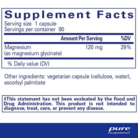 Magnesium Supplement in Pakistan Pure Encapsulations Glycinate to Support Stress Relief, Sleep, Heart Health, Nerves, Muscles & Metabolism