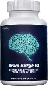 Brain Surge IQ - Brain Supplement for Memory, Focus & Concentration – Formulated with 40 Powerful Nootropic Ingredients Including Phosphatidylserine, Bacopa Monnieri, Choline, DMAE and Huperzine A (1) in Pakistan