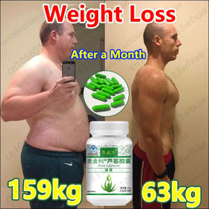 60Pcs Weight Loss Pill Burn Fat Fast Slimming Aloe Vera Detox Capsules Beauty Health Weight Lose Products Cellulite Diet Pills
